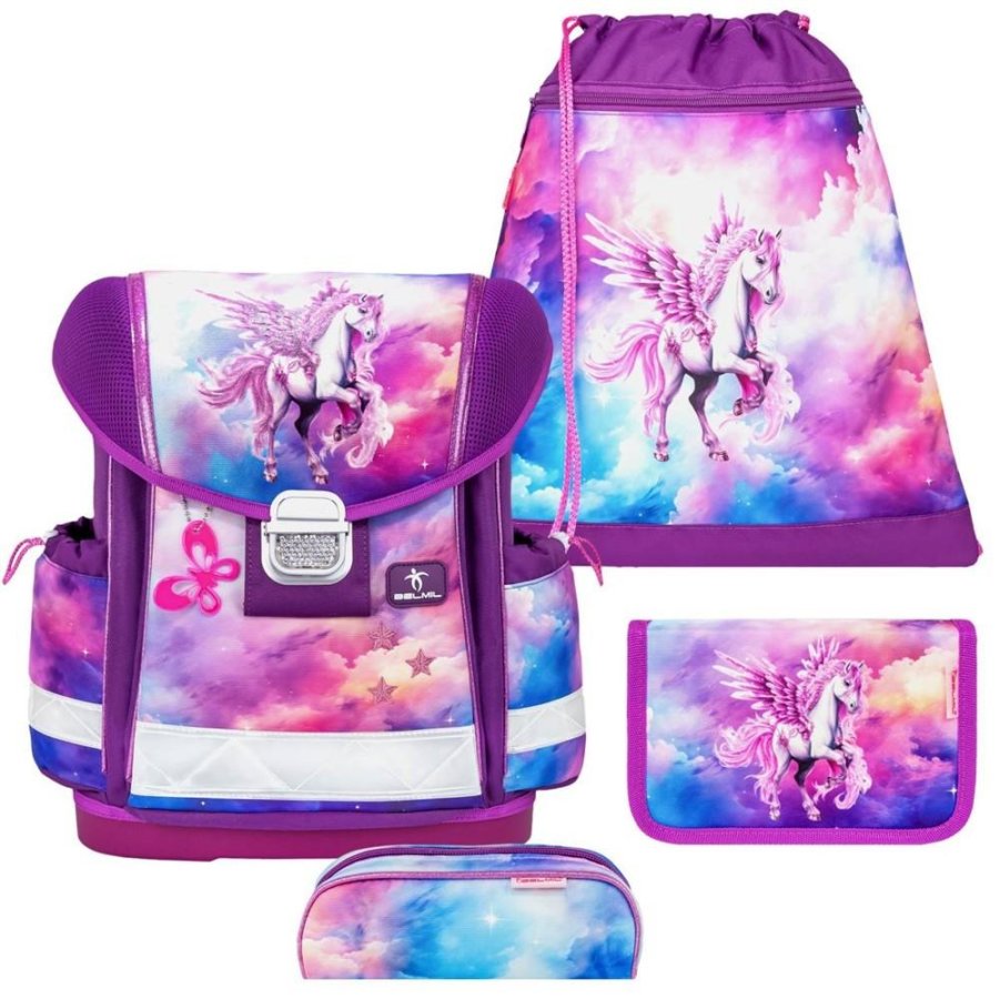 schulranzen set classy 4tlg pegasus motiv pferd mit fluegeln