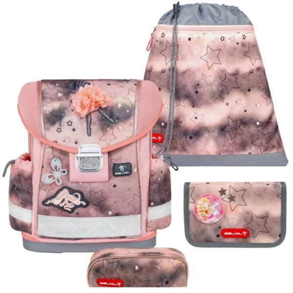 Belmil Schulranzen Set Mädchen Rose Ballet (Motiv: Ballerina) "Classy", ab 1.Klasse Grundschule