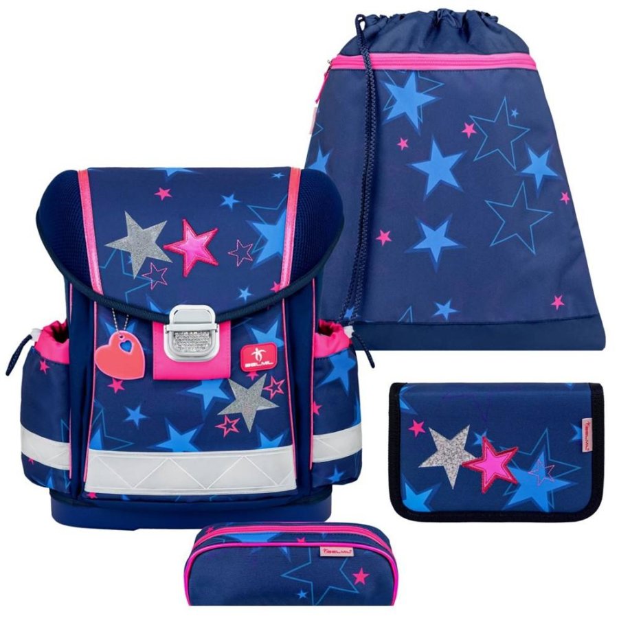 schulranzen set classy 4tlg sparkeling star motiv sterne