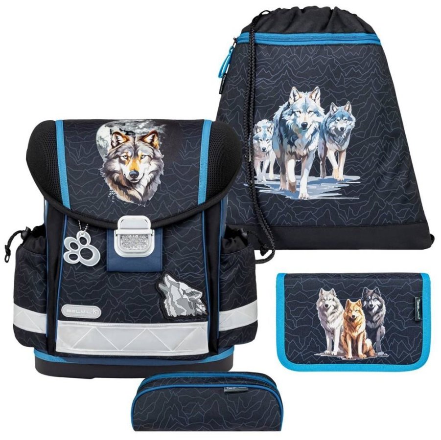 schulranzen set classy 4tlg wolves pack motiv wolf