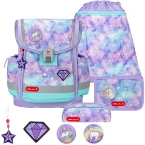 Schulranzen-Set CLASSY-PLUS mit PATCH 5tlg Diamond Unicorn