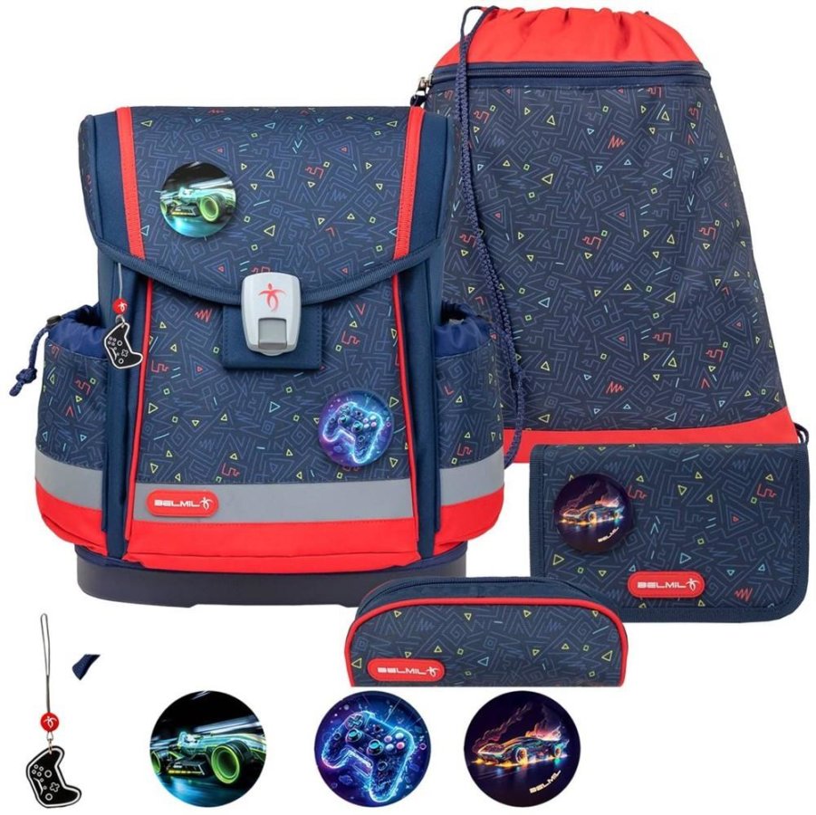 schulranzen set classy plus mit patch 5tlg gamer