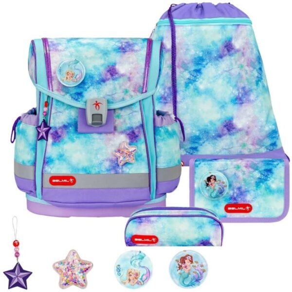 Schulranzen-Set CLASSY-PLUS mit PATCH 5tlg Mermaids