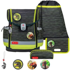 Schulranzen-Set CLASSY-PLUS mit PATCH 5tlg Prehistoric Times