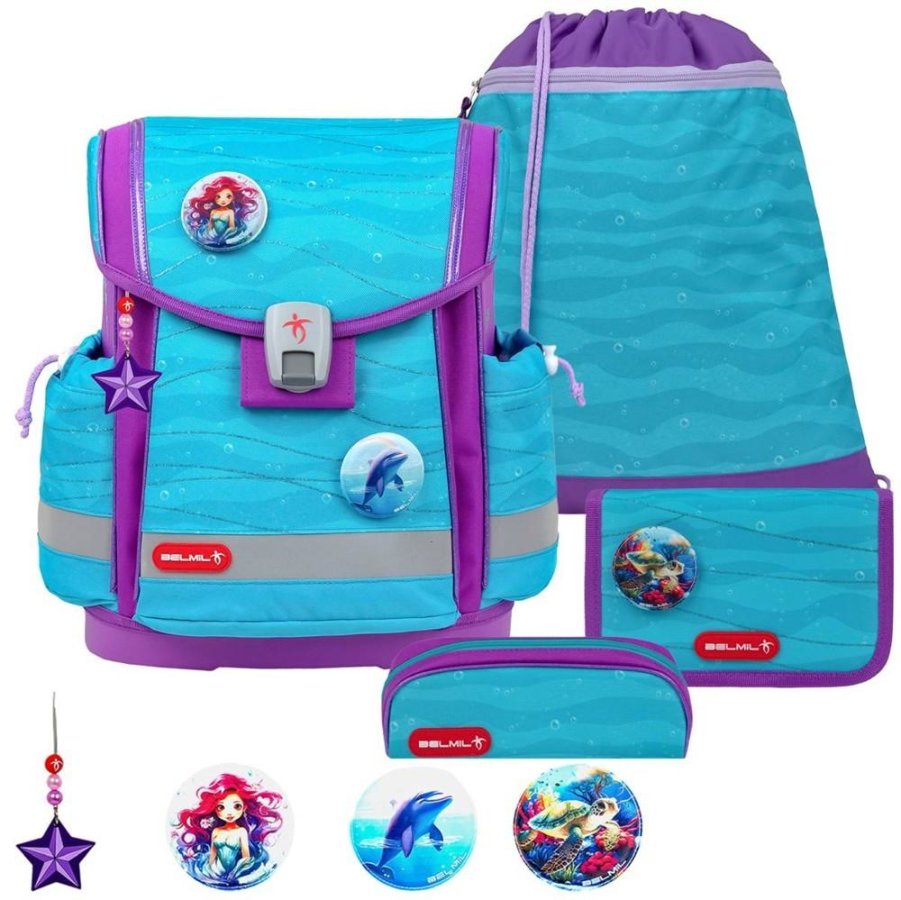 schulranzen set classy plus mit patch 5tlg under the sea