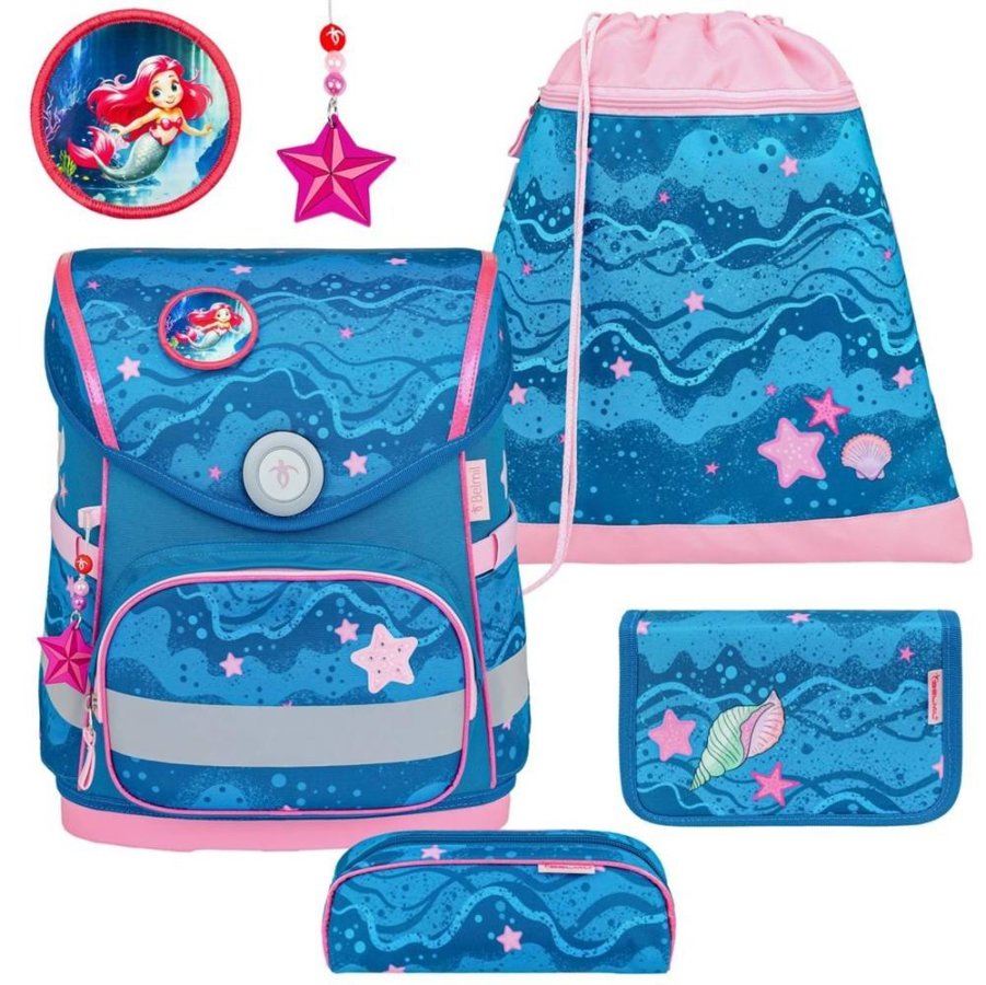 schulranzen set compact mit patch 5tlg mermaid