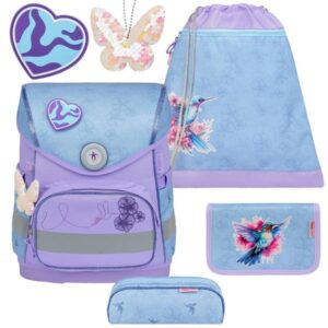 Schulranzen Set COMPACT mit PATCH 5tlg Tropical Hummingbird