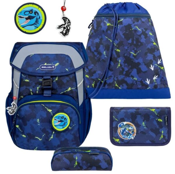 Schulranzen-Set MAXI mit Patch 5tlg Dinosaurier "T-Rexy"