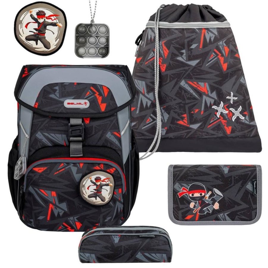 schulranzen set maxi mit patch 5tlg ninja game