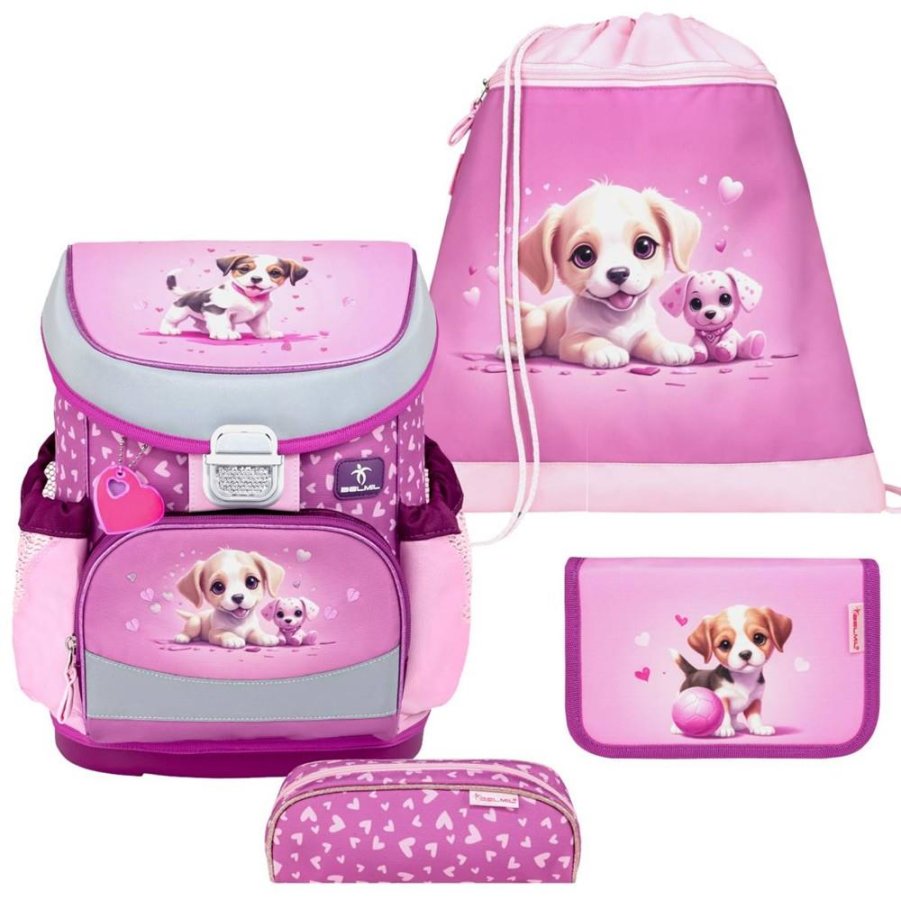 schulranzen set mini fit 4tlg fuer kleinere kinder little puppies motiv hundewelpen