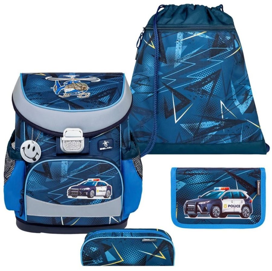 schulranzen set mini fit 4tlg fuer kleinere kinder police motiv polizei
