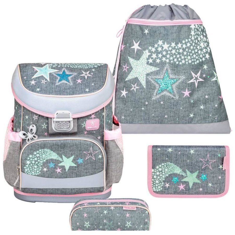 schulranzen set mini fit 4tlg fuer kleinere kinder shine bright motiv sterne