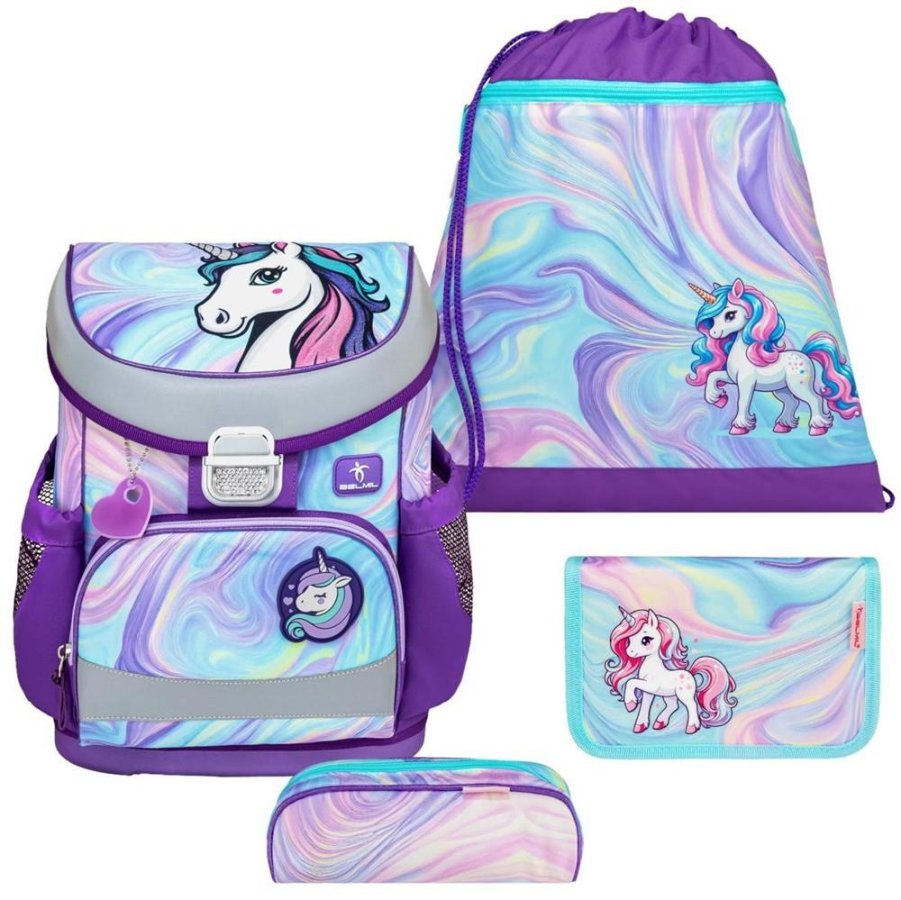 schulranzen set mini fit 4tlg fuer kleinere kinder unicorn dream motiv einhorn