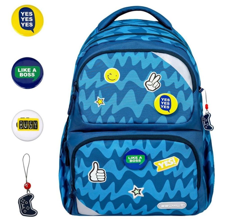 schulrucksack maxi pack mit patches play ab 3 klasse