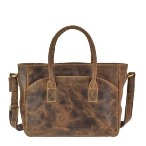 Greenburry Shopper Leder 36x23cm "Vintage" antikbraun