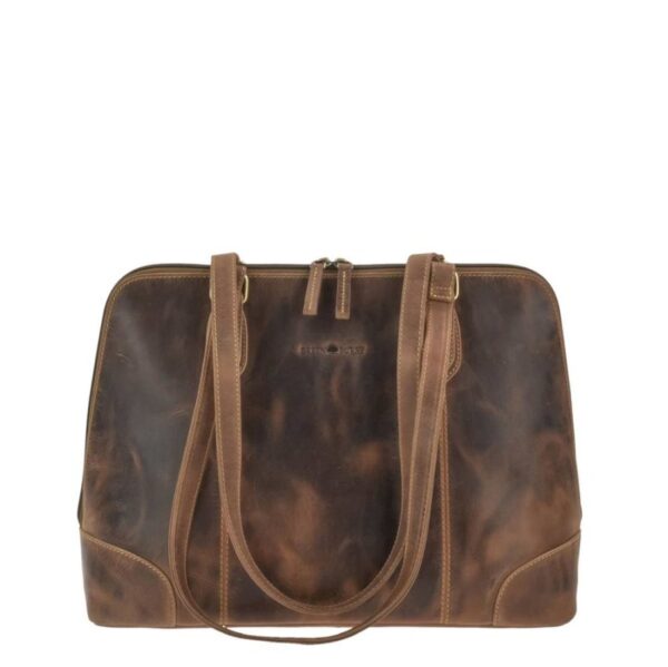 Greenburry Shopper Leder 37x27cm "Vintage" antikbraun 1530-25