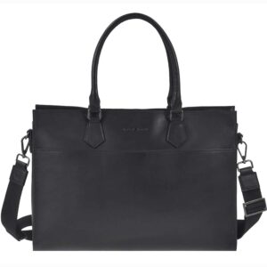 Shopper Leder 40x29cm "Pure Black" schwarz Greenburry 1112-20