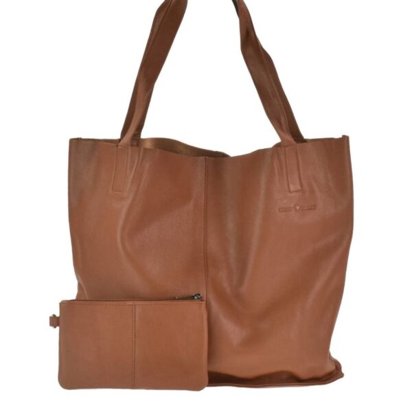Greenburry Shopper Leder 43x31cm "Carmen" caramel