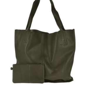 Greenburry Shopper Leder 43x31cm "Carmen" oliv