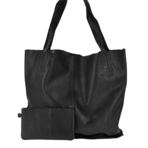 Greenburry Shopper Leder 43x31cm "Carmen" schwarz