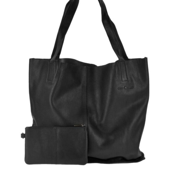 Greenburry Shopper Leder 43x31cm "Carmen" schwarz