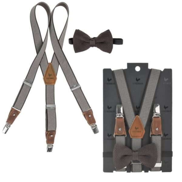 Hosenträger Kinder Set mit Fliege Jungen "KIDS" Brave Brownie