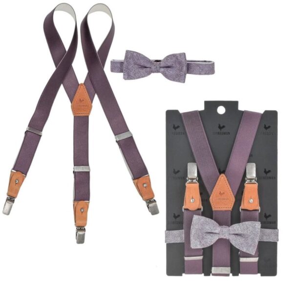 Hosenträger Kinder Set mit Fliege Jungen "KIDS" Lilac Mayson