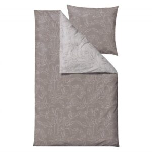 Skandinavische Bettwäsche INFINITY 135x200cm Blumen taupe Södahl