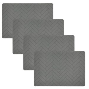 Södahl Tischset Platzdecken Set grün 33x48 Silikon abwaschbar