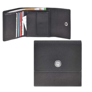 Geldbörse Leder 10x10cm "Prien" schwarz Sonnenleder 822-150-02