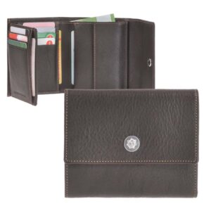 Geldbörse Leder 12x10cm "Rems" mocca Sonnenleder 822-400-77