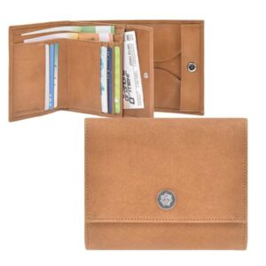 Geldbörse Leder 12x10cm "Tarn G" naturbraun Sonnenleder 822-303-01