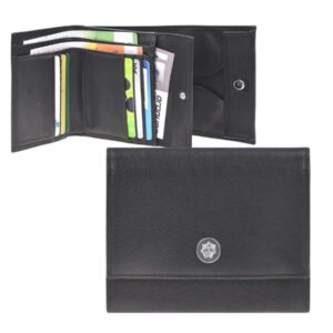 Geldbörse Leder 12x10cm "Tarn G" schwarz Sonnenleder 822-303-02