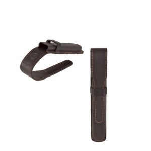 Schreibgeräteetui Leder 15x2cm "Handke" für 1 Stift mocca Sonnenleder