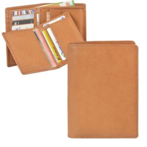 Geldbörse Leder 10x13cm "Rhein" naturbraun Sonnenleder 822-280-01