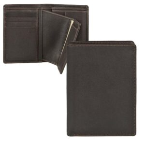 Geldbörse Leder 10x13cm "Rhein" mocca Sonnenleder 822-280-77