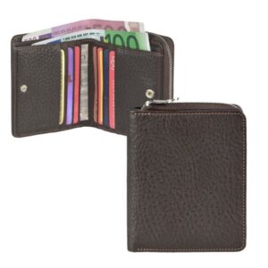 Geldbörse Leder 9x11cm "Sinn" mocca Sonnenleder 822-340-77