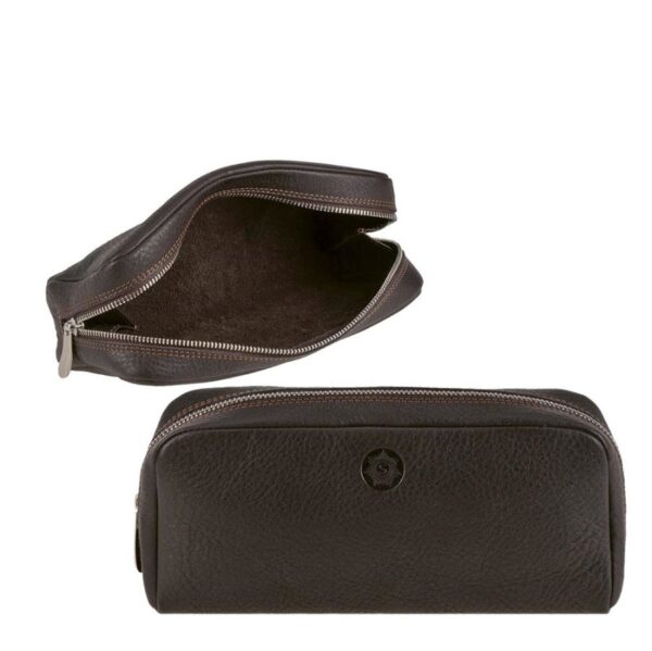 SONNENLEDER Innentasche/Kosmetiktasche "FASCHINA" mocca