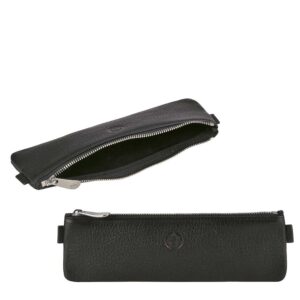 Stiftemäppchen Leder 19x6cm klein "Boldt" schwarz Sonnenleder