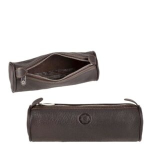 Schlampermäppchen Leder 20x6x6cm Rolle "Lotta" mocca Sonnenleder