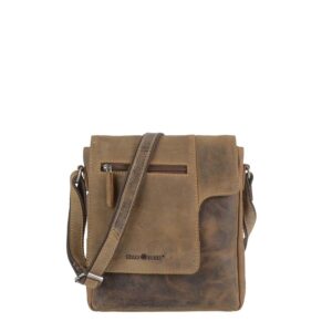 Umhängetasche Leder 23x26cm "Vintage" antikbraun Greenburry 1650-25