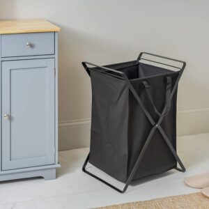 Wäschesammler 49x64x37cm Wäschekorb mit herausnehmbarer Tasche Yamazaki Home "Tower" schwarz