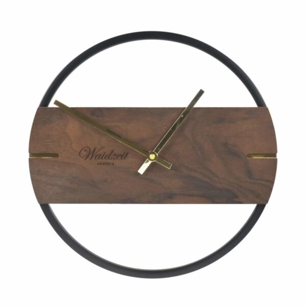 Waidzeit Wanduhr NOVUM 30cm Premium Walnuss