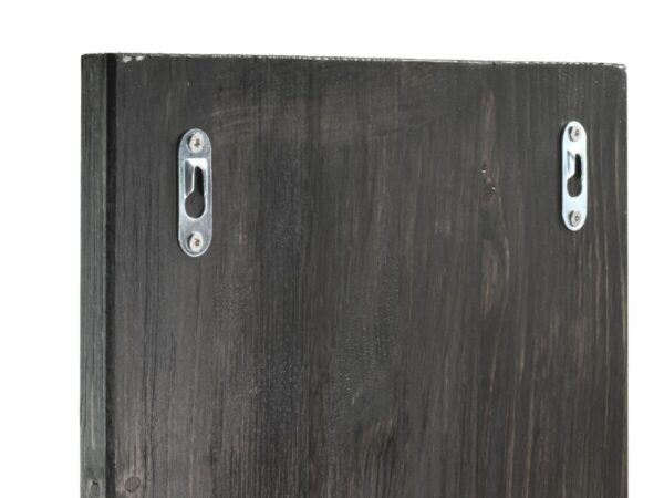 Wandgarderobe Holz 30x80cm "HUNDEZEUG" mit Haken und Körben (Labrador Retriever)