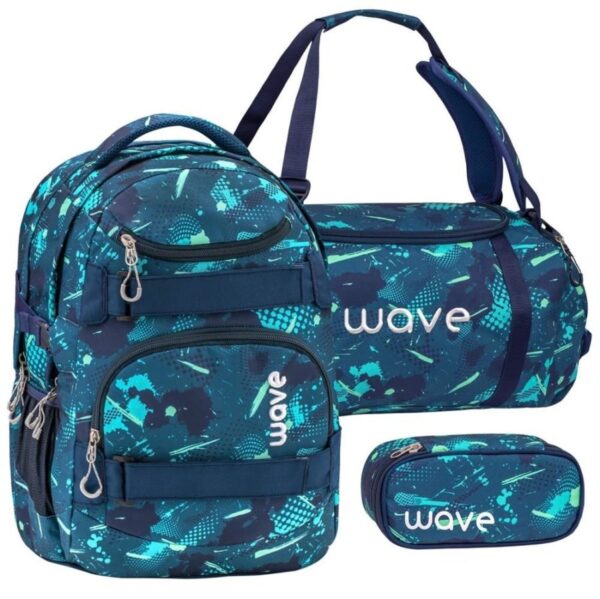 Wave Schulrucksack Set FANTASY 3teilig mit Sporttasche und Schlamper