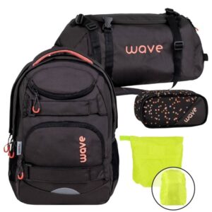 Wave Schulrucksack Set Infinity Move "Blooms" mit Regenschutz