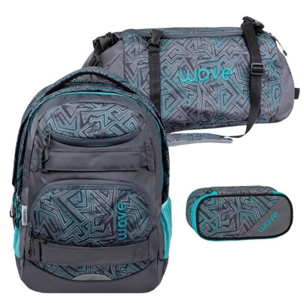 Wave Schulrucksack Set Infinity Move "Chaos Lagoon" 3tlg.