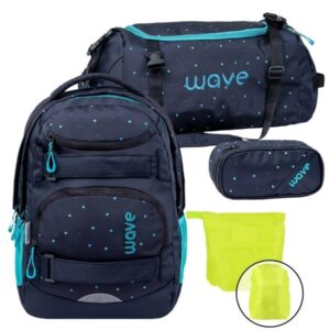 Wave Schulrucksack Set Infinity Move "Dots Aurora" mit Regenschutz