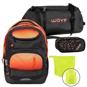Wave Schulrucksack Set Infinity Move "Gradient Blooms" mit Regenschutz