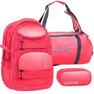 Wave Schulrucksack Set OMBRE CORAL PARADISE 3teilig mit Sporttasche und Schlamper